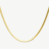 14k solid gold herringbone