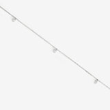 Trio diamond floating necklace in 14k white gold