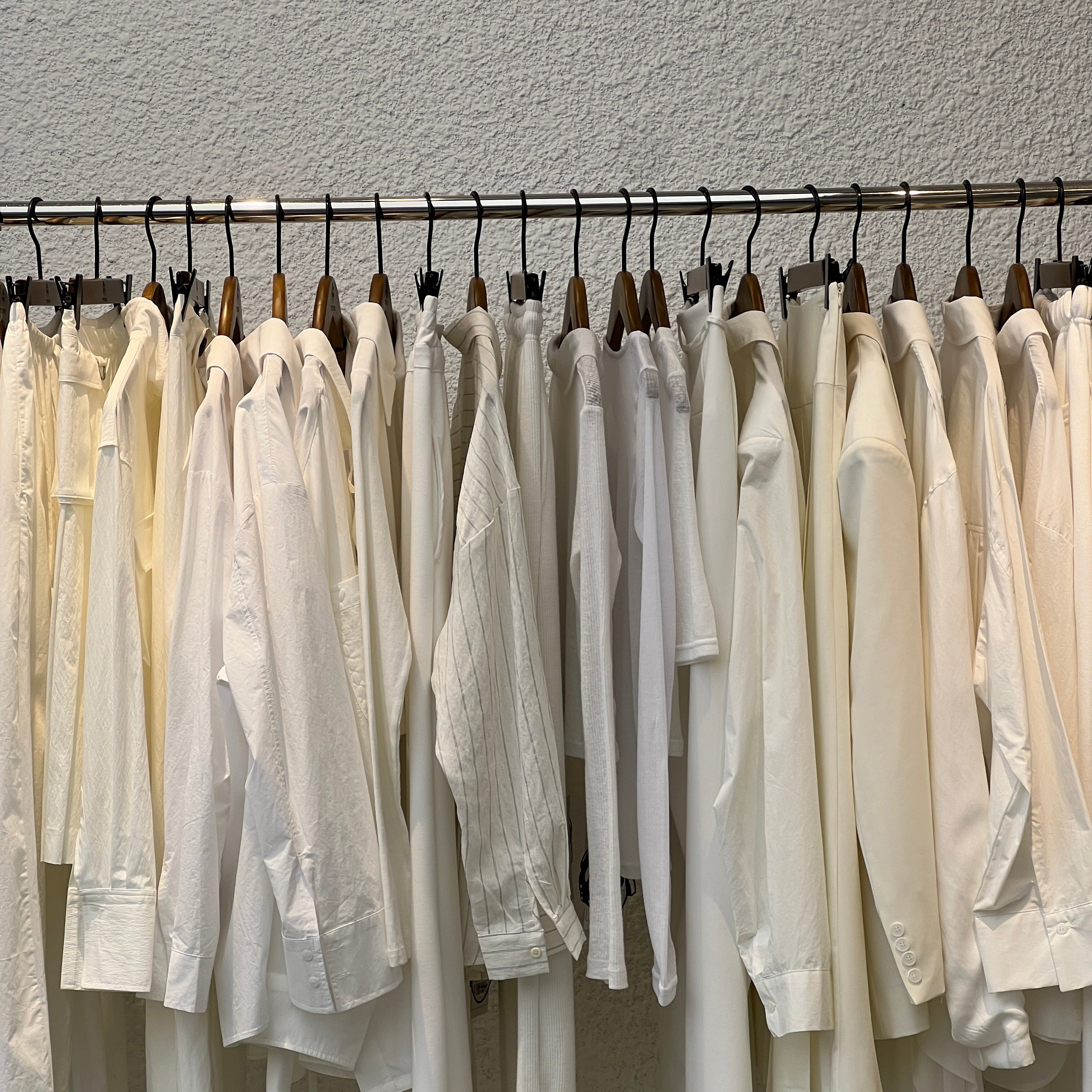 A rack of sustainable clothes