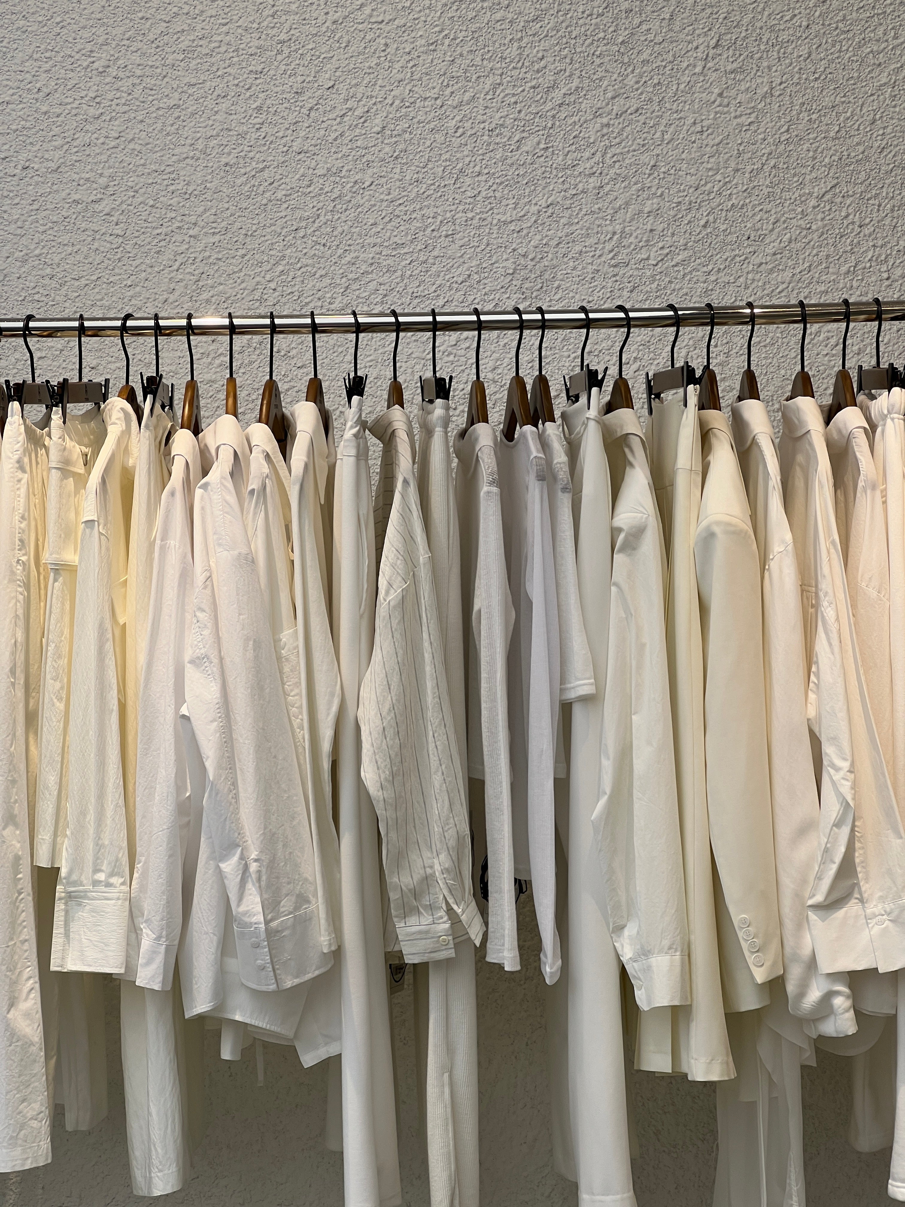 A rack of sustainable clothes