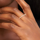 Single Claw Eternity Ring