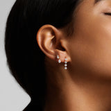 Floating Pear Diamond Earrings